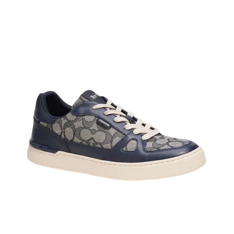 COACH Clip Stylish Skateboarding Shoes Men's Blue Gray-2