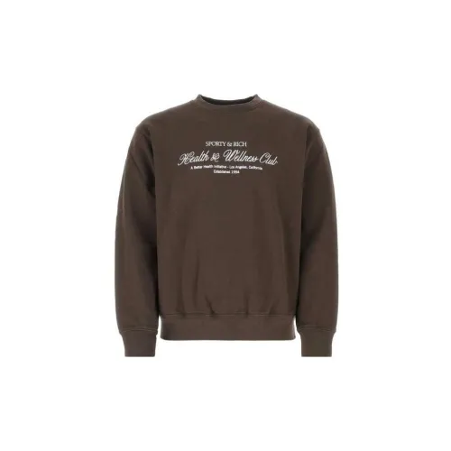 SPORTY & RICH Embroidered-logo Cotton Sweatshirt