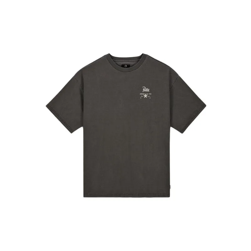 Converse Drop Shoulder Sleeve T-Shirt Men's Black-1