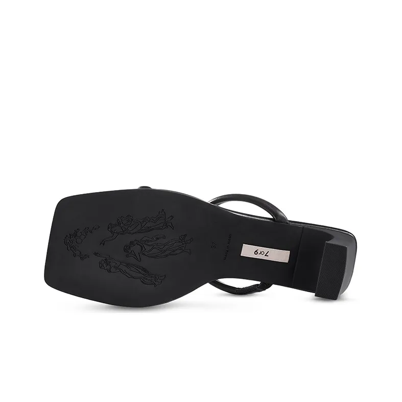 7or9 Slide Slippers Women's Black Alocasia-4