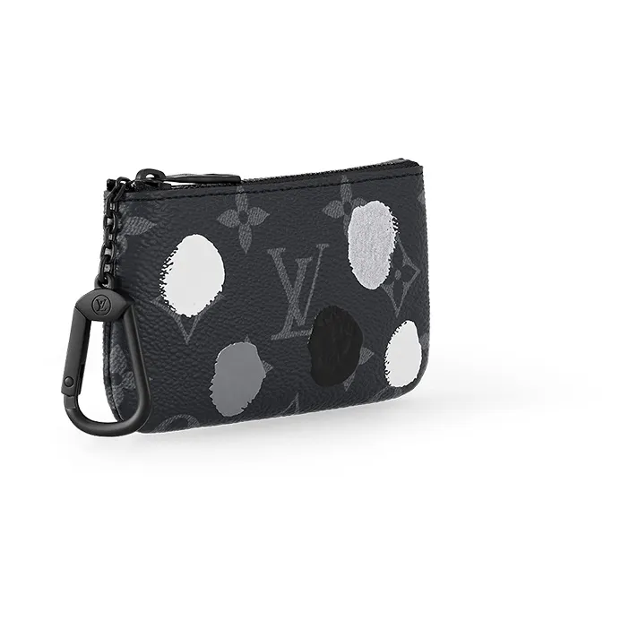 LOUIS VUITTON X Yayoi Kusama Pochette Cle Monogram Eclipse Black/Silver-1