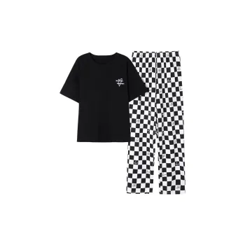 Cotton Gene Pajama Set Women's Black