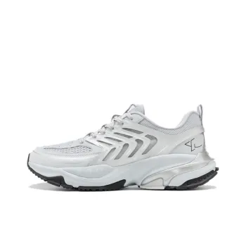 XTEP Cushioning Anti Slip And Wear Resistant Low Top Running Shoes Men's Gray Silver