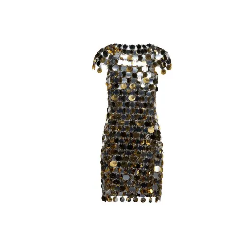 Paco Rabanne Short-Sleeved Dresses Women's Gold