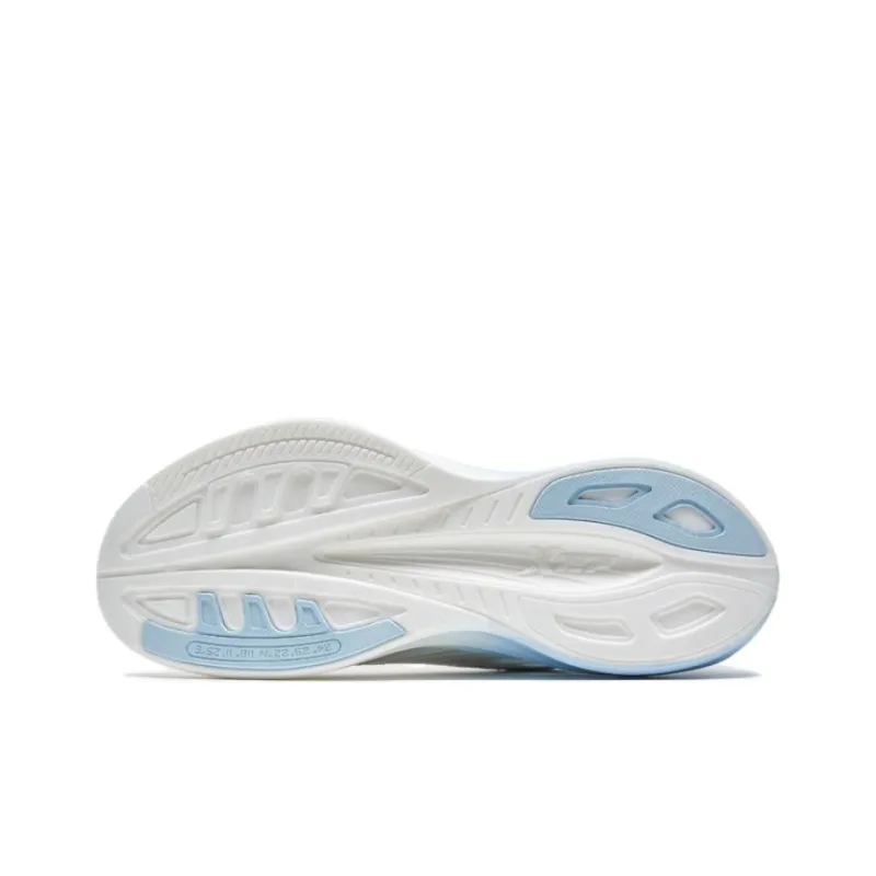 XTEP Cushioning Anti Slip And Wear Resistant Low Top Feiyu Technology Running Shoes Men's Sail White Microwave Blue-5