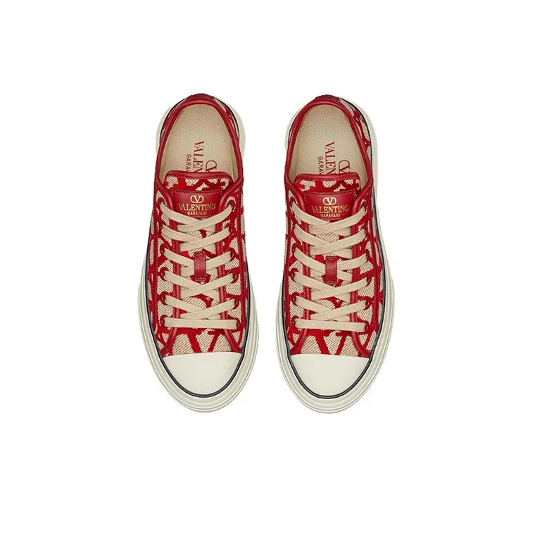 Valentino Garavani Monogram-pattern Lace-up Sneakers-3