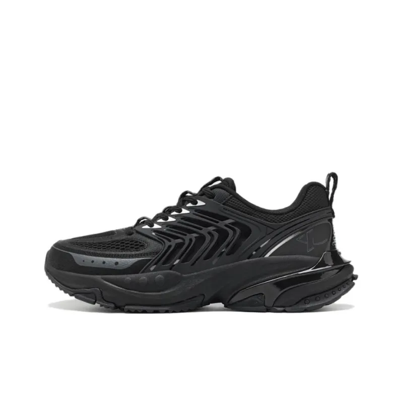 XTEP Absolute Dust 4.0 Non slip Wear resistant Shock Absorption Low Top Running Shoes Men's Black-0