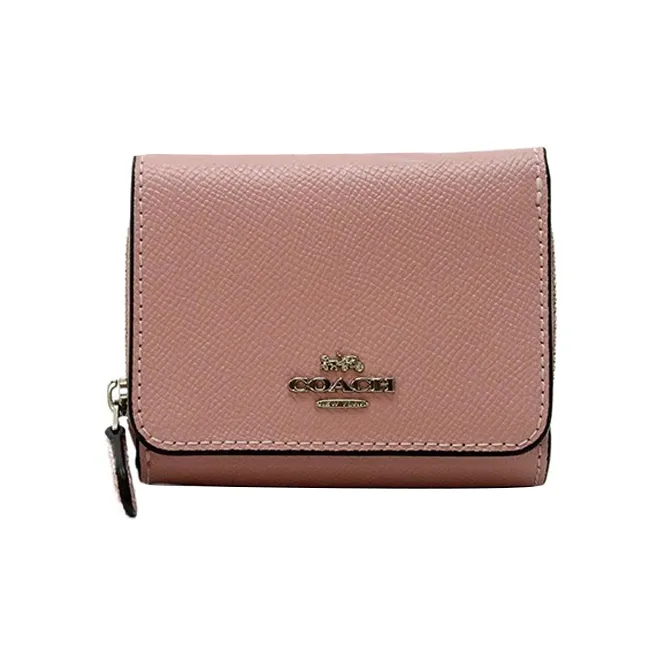 COACH Trifold Wallet Leather Wallet Mini Women's Pink-0