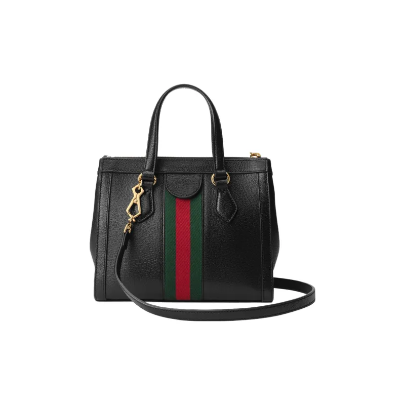 GUCCI Ophidia Leather Tote Bag, Shopping Bag, Portable Crossbody Bag, Shoulder Bag Trumpets Women's Black-2