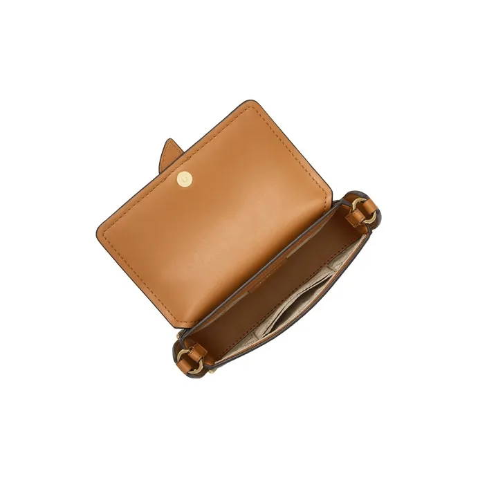MICHAEL KORS Artificial Leather Envelope Bag Shoulder Bag Crossbody Bag Women's Dark Brown & Acorn Brown-2