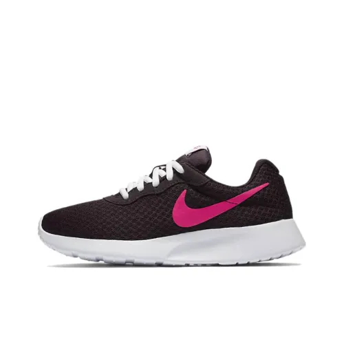 Nike Tanjun Casual Shoes Women's Low-Top Wine Red/White/Striking Pink