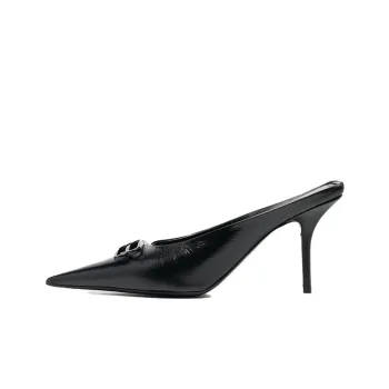 Balenciaga Knife Bb Leather Mules 'Black' Women's