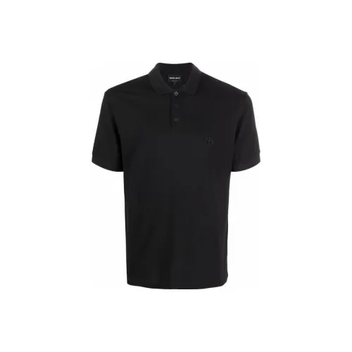 GIORGIO ARMANI Polo Shirts Men Black