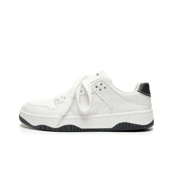 LAZY BONS Low Top Skateboard Shoes Unisex White Black