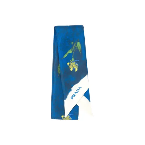 PRADA Knit Scarves Women's Blue