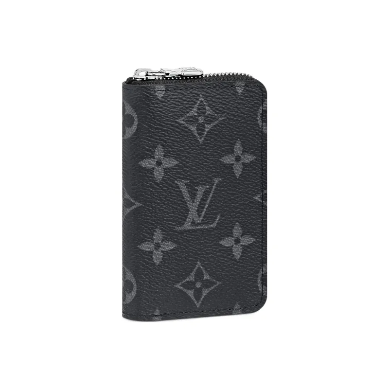 LOUIS VUITTON Zippy Canvas Coin Purse Men's Black/Gray-0
