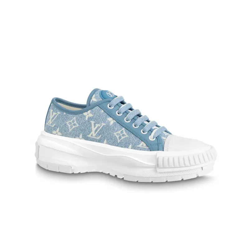 LOUIS VUITTON Squad Sneakers 'Blue Monogram' Women's-1