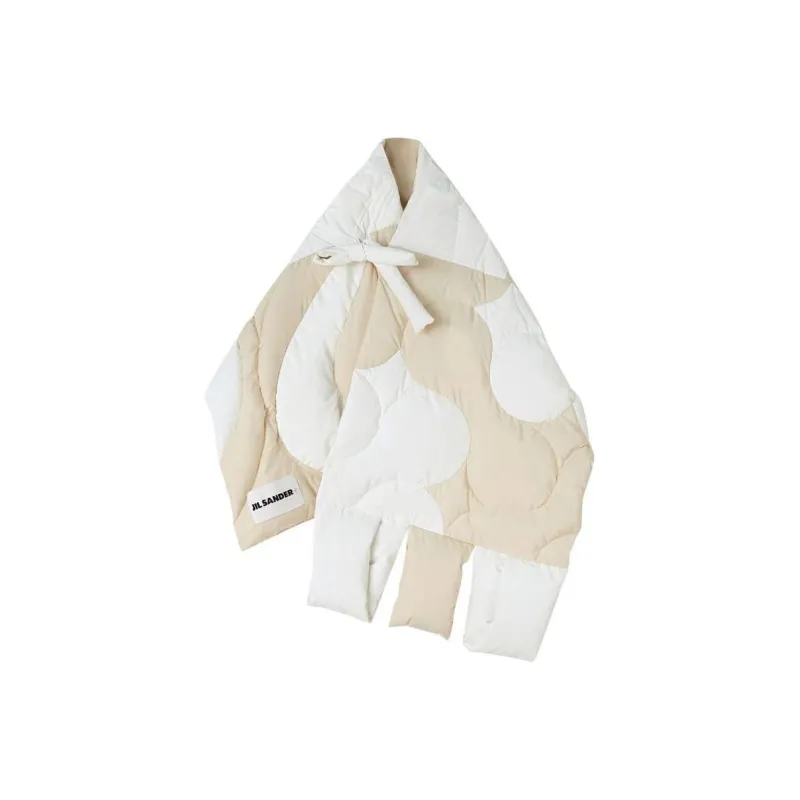 JIL SANDER Mixed motif Panelled design Scarf-0