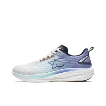XTEP Cushioning Anti Slip And Wear Resistant Low Top Running Shoes Men's White Blue Purple