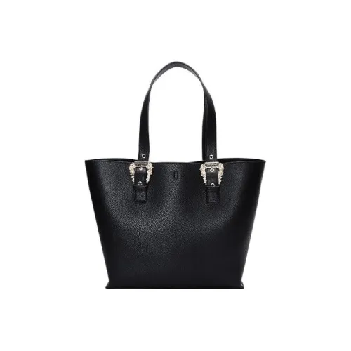 Themoirè Cleo vegan leather shoulder bag PU Tote Bag, Shopping Bag, Handbag, Shoulder Bag Large Size Women's Black