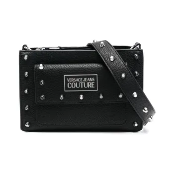 VERSACE JEANS COUTURE Polyester Envelope Bag Crossbody Bag Shoulder Bag Medium Size Women's Black