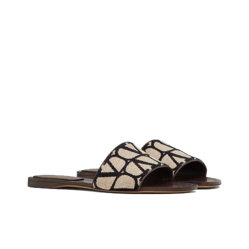 Valentino Garavani VLogo Toile Iconographe Slides-2