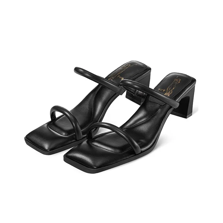 7or9 Slide Slippers Women's Black Alocasia-1