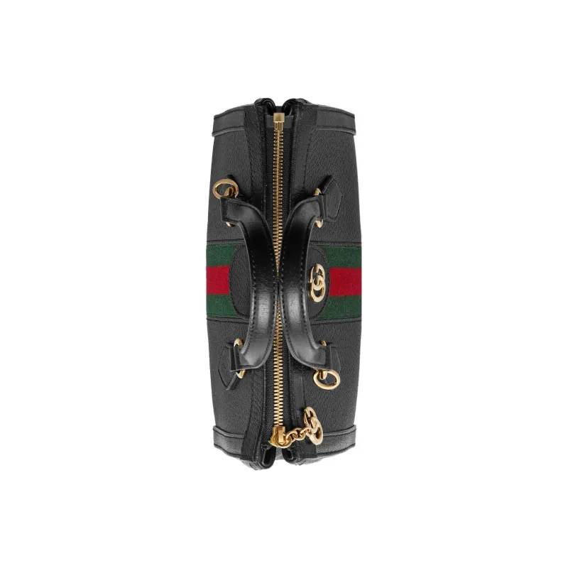 GUCCI Ophidia Leather Tote Bag, Shopping Bag, Portable Crossbody Bag, Shoulder Bag Trumpets Women's Black-4