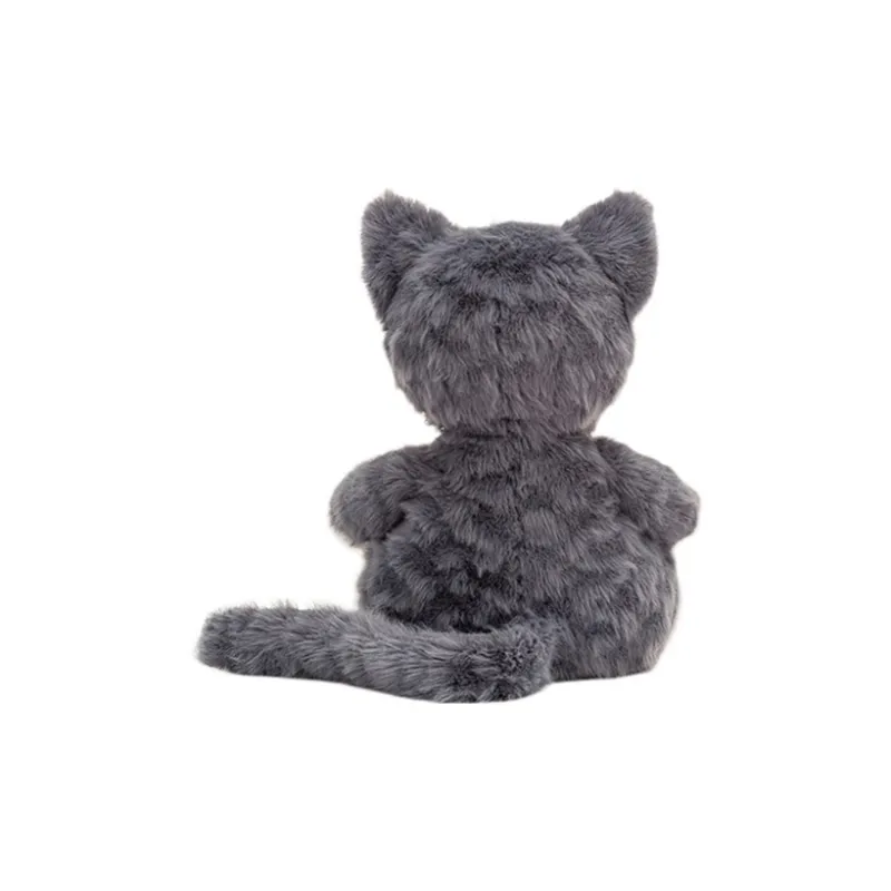 JELLYCAT Cat Collection Animal Mitten Kitten Dark Gray Dolls Plush Doll 19cm Height-1