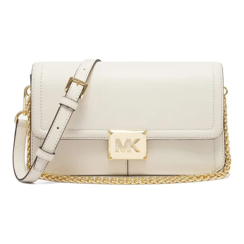 MICHAEL KORS Sonia Leather Baguette Bag Crossbody Bag Large Size Women's Milk White
