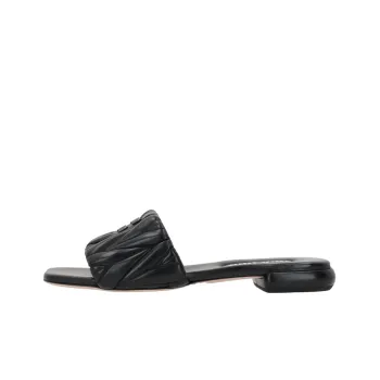 MIU MIU Slide Slippers Women's Black