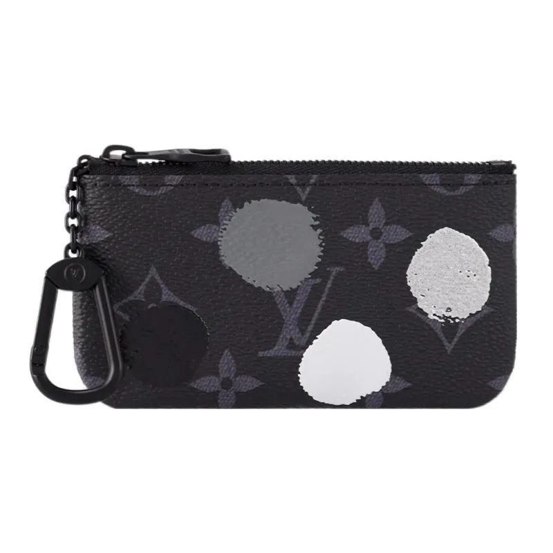 LOUIS VUITTON X Yayoi Kusama Pochette Cle Monogram Eclipse Black/Silver-0