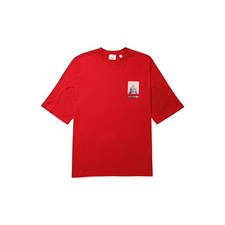 Burberry t shirt mens red online