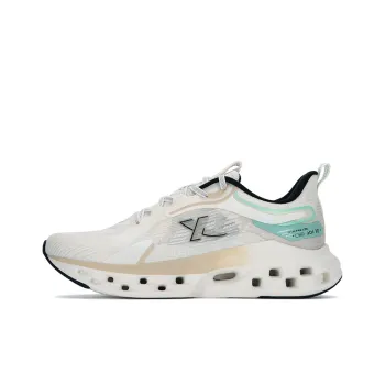 XTEP Shock Absorption Spinning 10.0 Running Shoes Men Low Top White Green