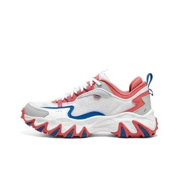 Skechers Stamina V3 Wildfire Shoes Anti Slip Wear Resistant Low Top Hiking Trekking Shoes Men's White Red Blue