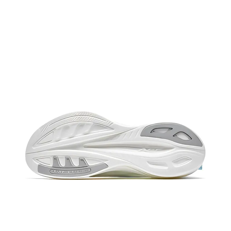 XTEP Light Wing Slip Resistant Cushioning Wear Resistant Low Top Running Shoes Men's Sail White Water Sky Blue-2