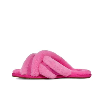 UGG Scuffita Plush Slippers Women's Pink Carnation