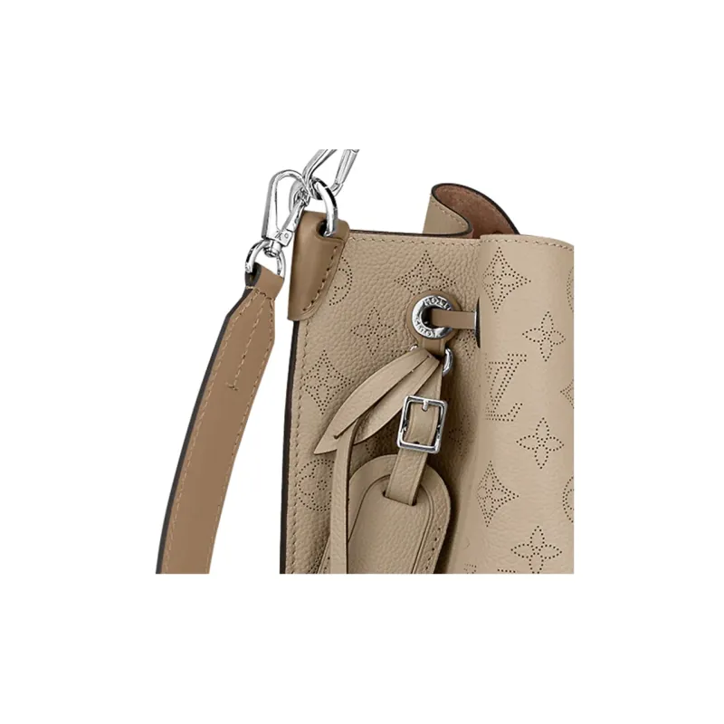 LOUIS VUITTON Muria Calfskin Bucket Bag, Shoulder Bag, Crossbody Bag, Handbag Regular Women's Brown-4