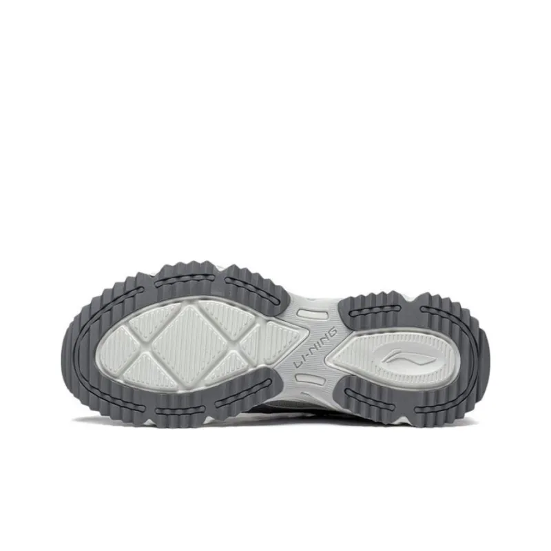 LiNing Pick Up The Light Anti Slip And Wear Resistant Breathable Low Top Running Shoes Men's Antarctic Gray-4