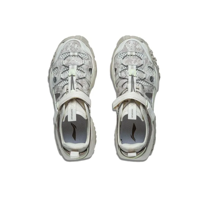 LiNing CF Linchuan V2 Anti Slip Wear Resistant Low Top Sports Casual Shoes Men's Moonlight Gray-3
