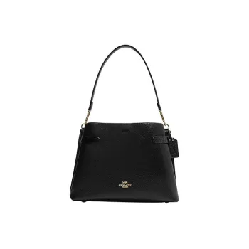 COACH Hanna Cow Leather Portable Crossbody Bag, Shoulder Bag Women's Black