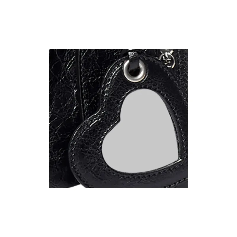 Balenciaga Neo Cagole City Fine Grained Sheepskin Handbag Trumpets Women's Black-5