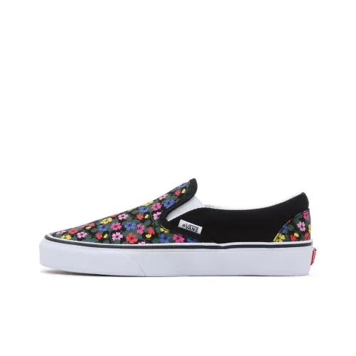 Vans Slip-on Skateboard Shoes Unisex Low-Top Black/White/Red