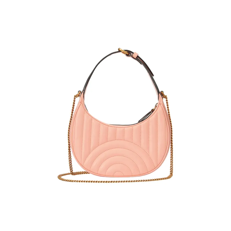 GUCCI GG Marmont Leather Shoulder Bag Women's Pink-1