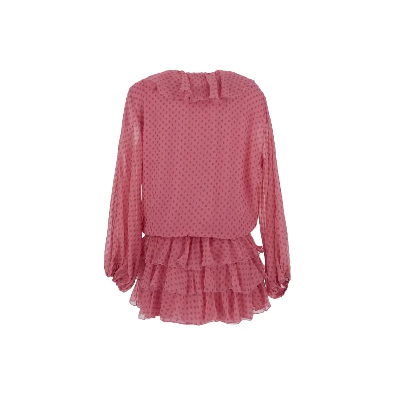 Blumarine Long Sleeved Dress Women's Pink-1