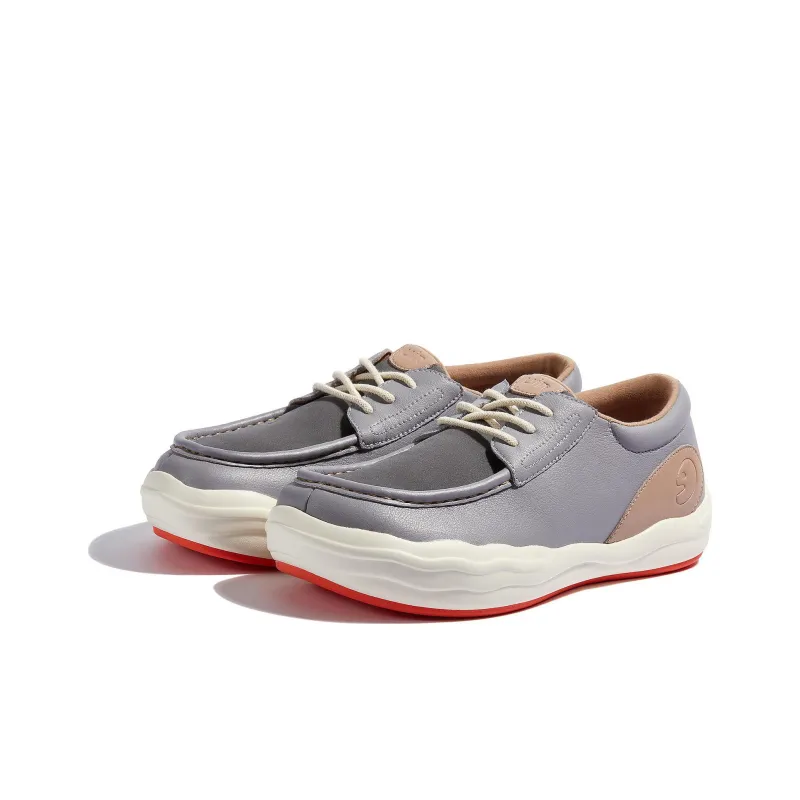U.IN Skateboard Shoes Women's Low Top Gull Gray-1
