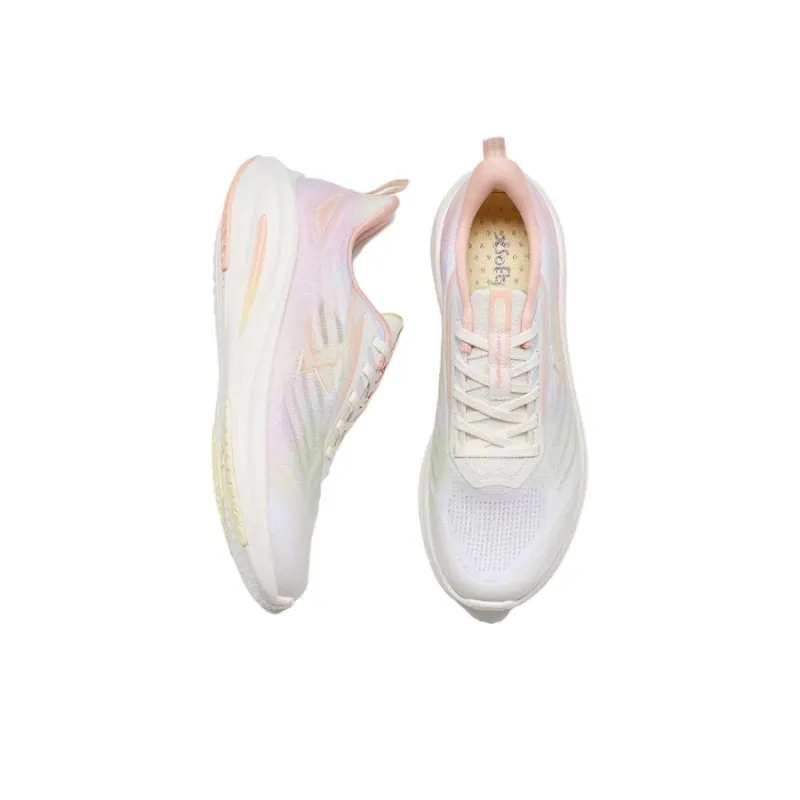 XTEP Lighten 7.0 Cushioning Anti Slip And Wear Resistant Low Top Running Shoes Women's Oil Gray Pink-2