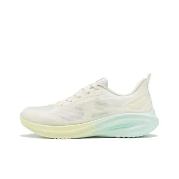 XTEP Lighten 7.0 Anti Slip And Wear Resistant Breathable Low Top Running Shoes Women's White Green Yellow