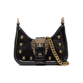 VERSACE JEANS COUTURE Leather Crossbody Bag, Shoulder Bag Women's Black