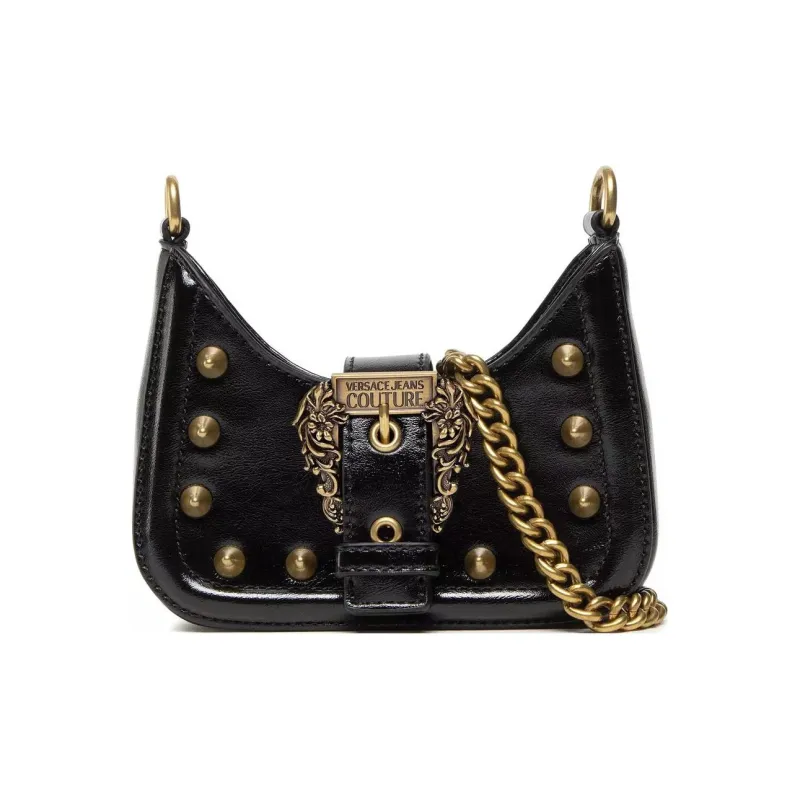 VERSACE JEANS COUTURE Leather Crossbody Bag, Shoulder Bag Women's Black-0